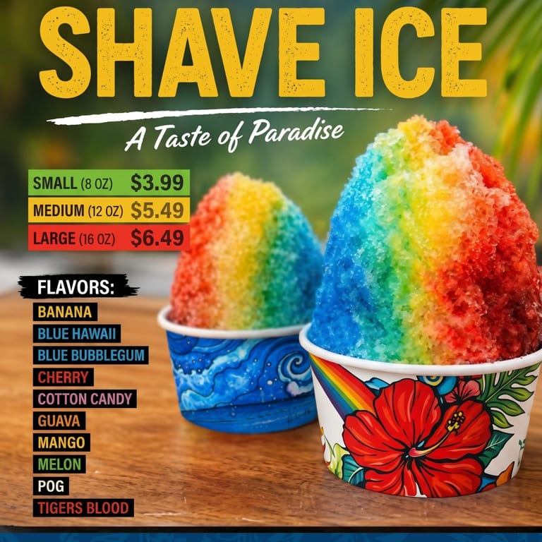 Try Our In-Store Exclusive Hawaiian Shave Ice